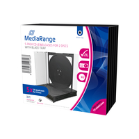 MediaRange 2er CDDVDHüllen Jewel Cases schwarz, 5 St
