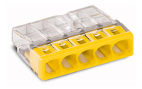 Wago Verbindungsdosenklemme 5polig 2273-205 Compact 0,5-2,5qmm transp./gelb Wago Verbindungsdosenklemme 5polig 2273-205 Compact 0,5-2,5qmm transp./gelb