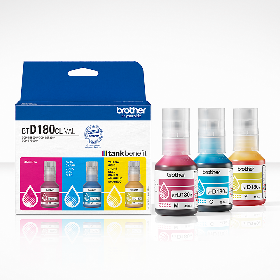 Brother BTD180CL Multipack Gelb Cyan Magenta