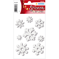 HERMA Aufkleber 6523 Eiskristalle, weiss, 8 Etiketten