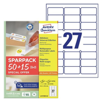 1.755 AVERY Zweckform Etiketten weiss 63,5 x 29,6 mm 1.755 AVERY Zweckform Etiketten weiss 63,5 x 29,6 mm