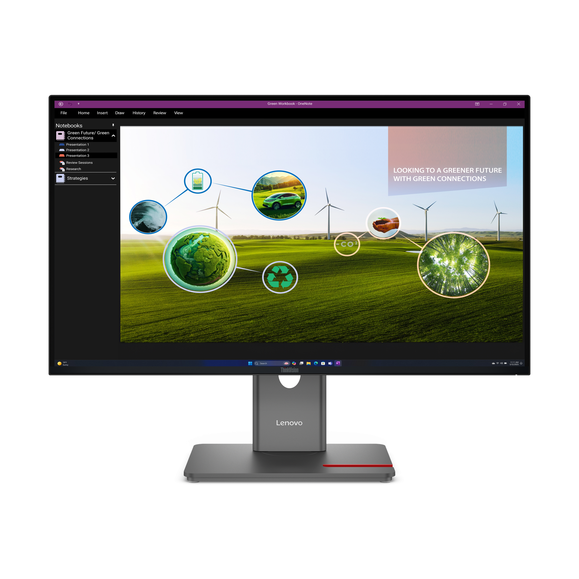 LENOVO ThinkVision P27Q40 68,58cm 27Zoll 2560x1440 IPS 120Hz Daisy Chain KVMeKVM USBC TopSeller