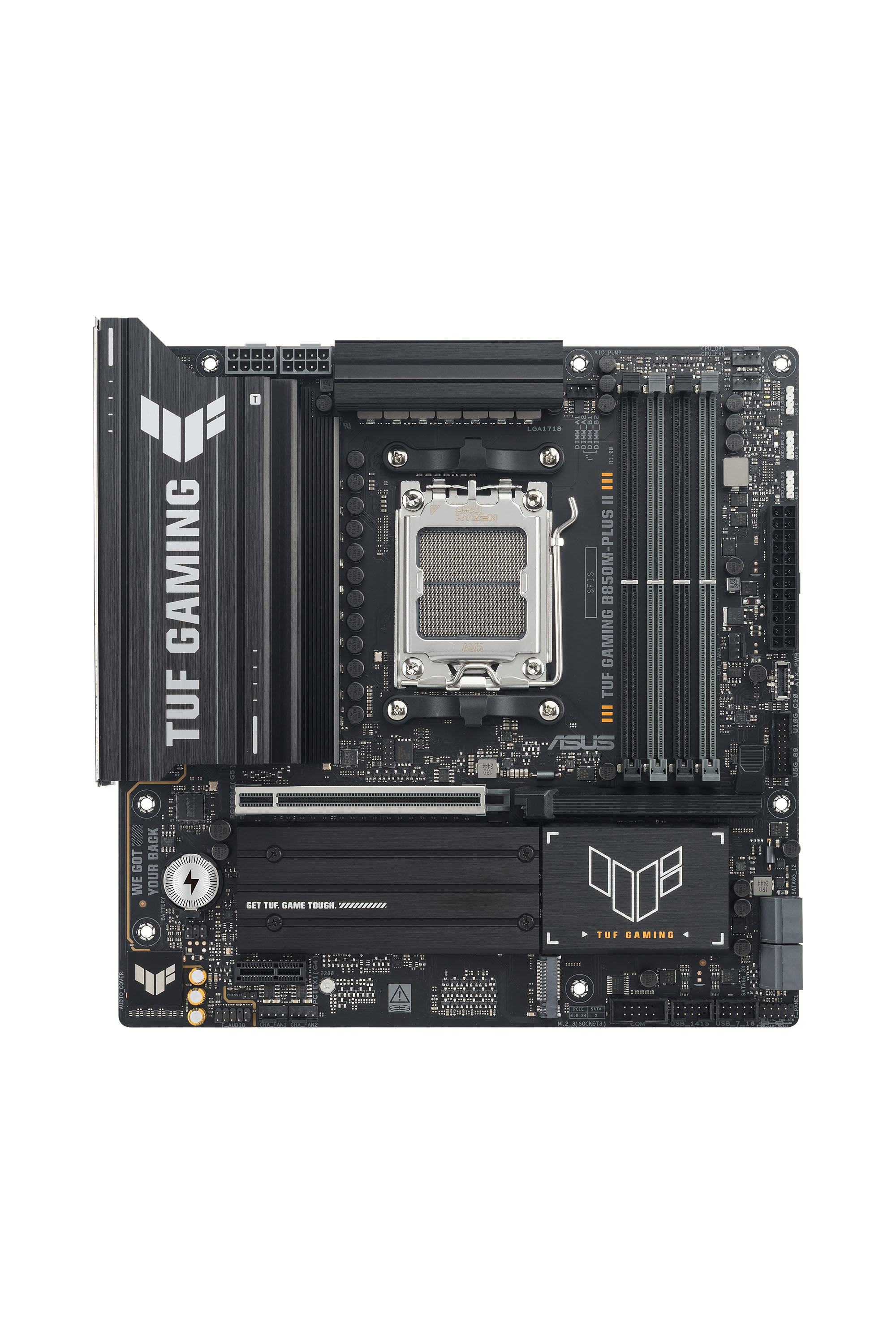 ASUS AMD TUF GAMING B850MPLUS II MicroATX motherboard DDR5 PCIe 50 3xM2 1xHDMI 1xDisplayPort