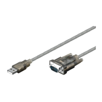 goobay USB 2.0 A/D-SUB Kabel 1,5 m hellgrau, 1 St.