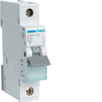 Hager Leitungsschutzschalter MBN150 1polig B50A 6kA 1M Hager Leitungsschutzschalter MBN150 1polig B50A 6kA 1M