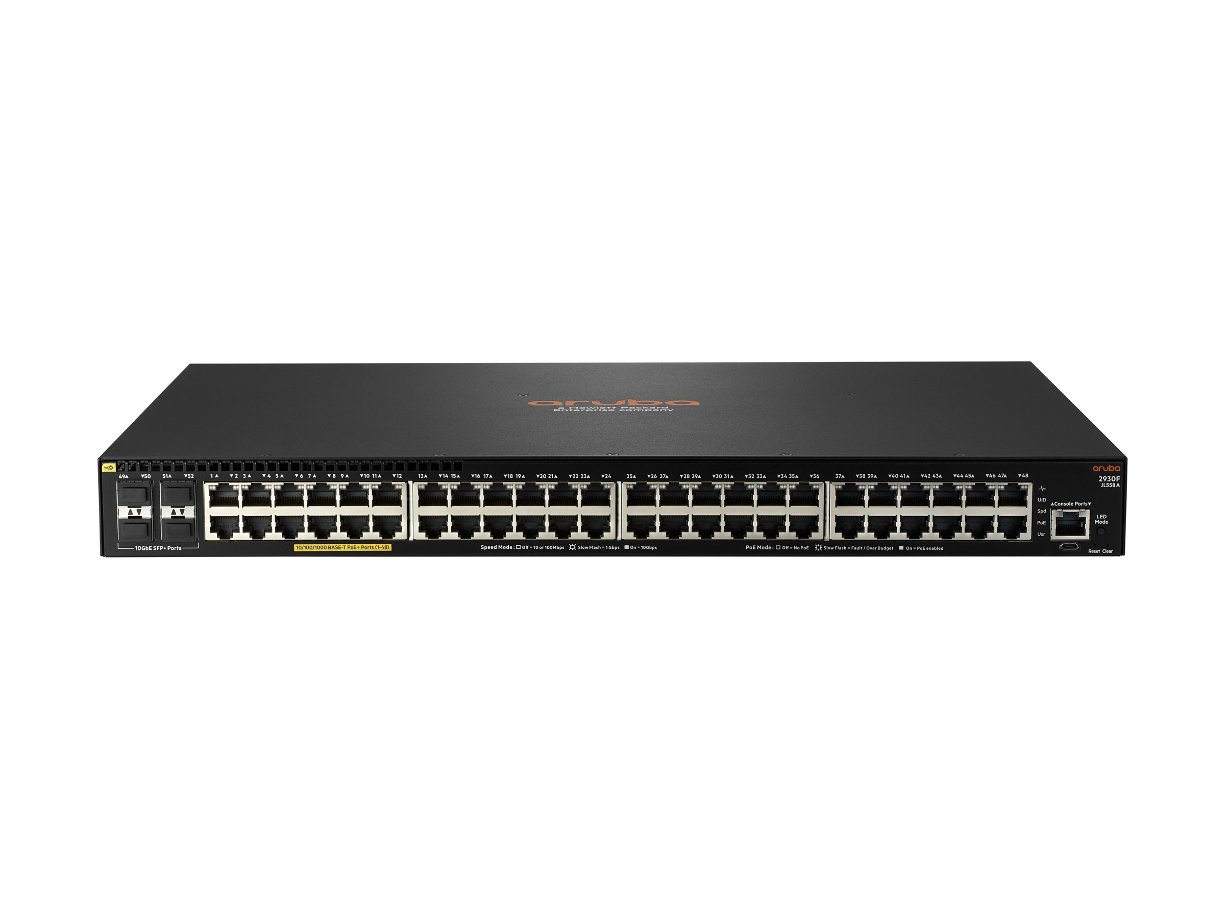 HPE Aruba 2930F 48GPoE+4SFP+740W Swch Europe - English localization