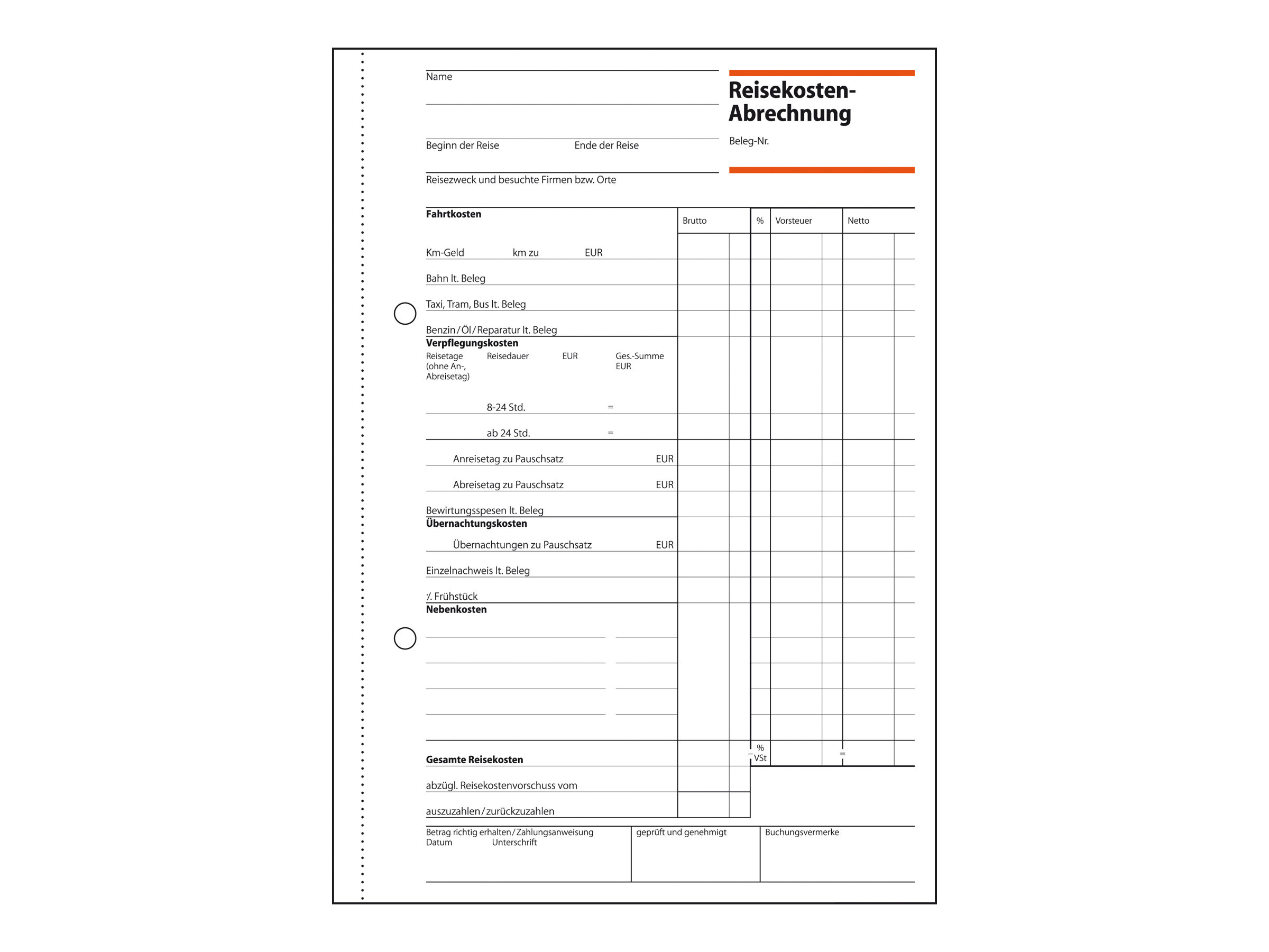 SIGEL ReisekostenabrechnungEinzelreise Formularbuch RA515, 1 St