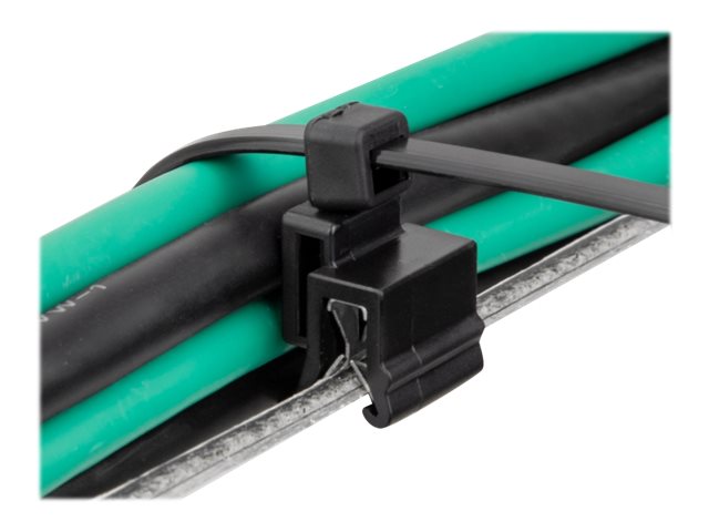 Delock Kabelbinder mit Befestigungsclip L 200 x B 4,8 mm schwarz 50 St?ck