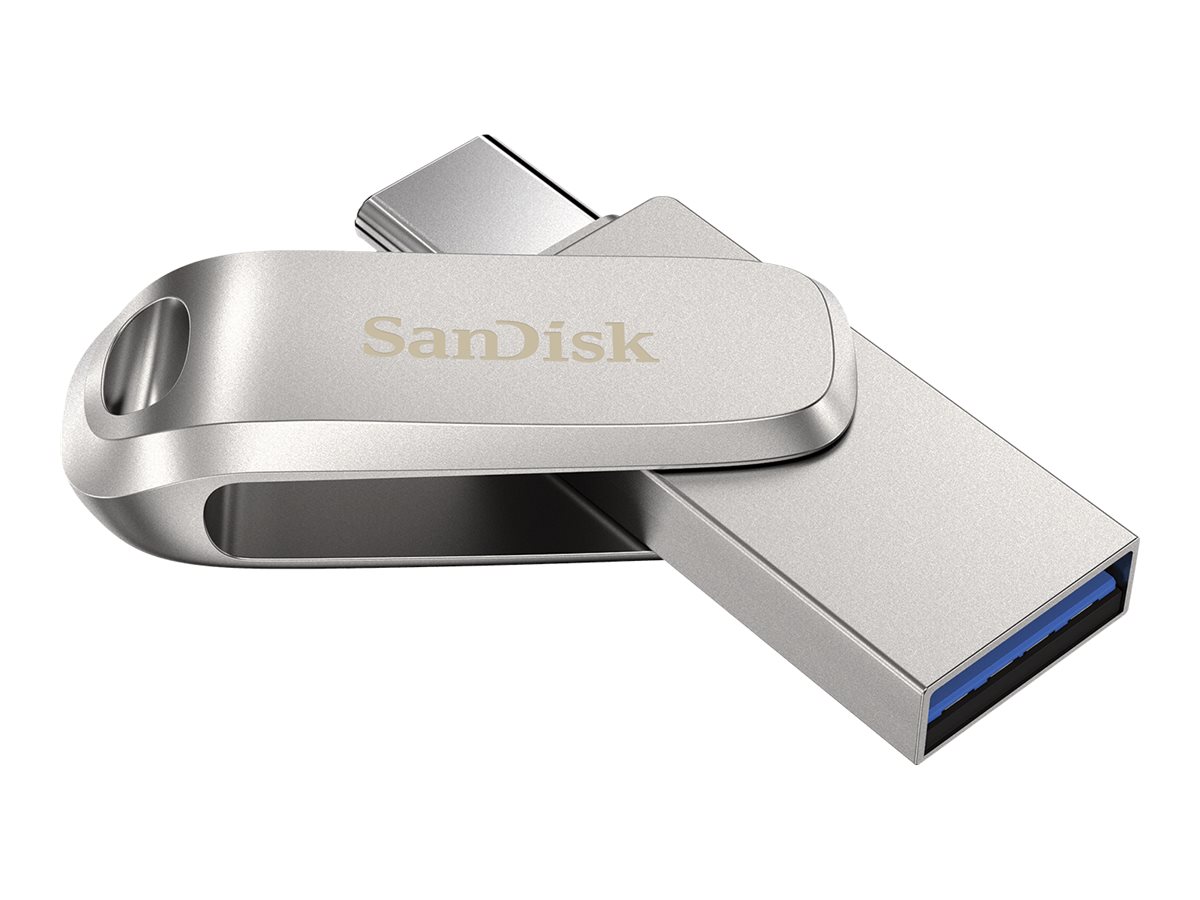 SanDisk USB-Stick Ultra Dual Drive Luxe Type-C silber 64 GB