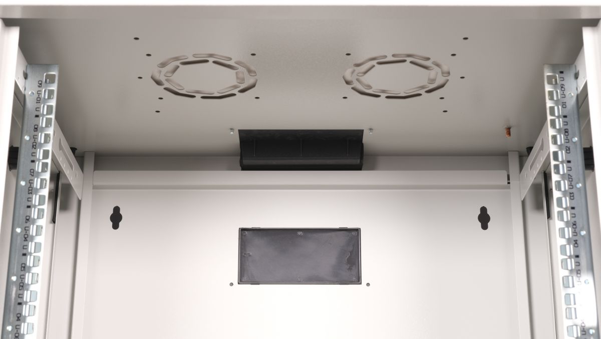 19 Netzwerkschrank Glastuer PM 600x450mm 9HE grau