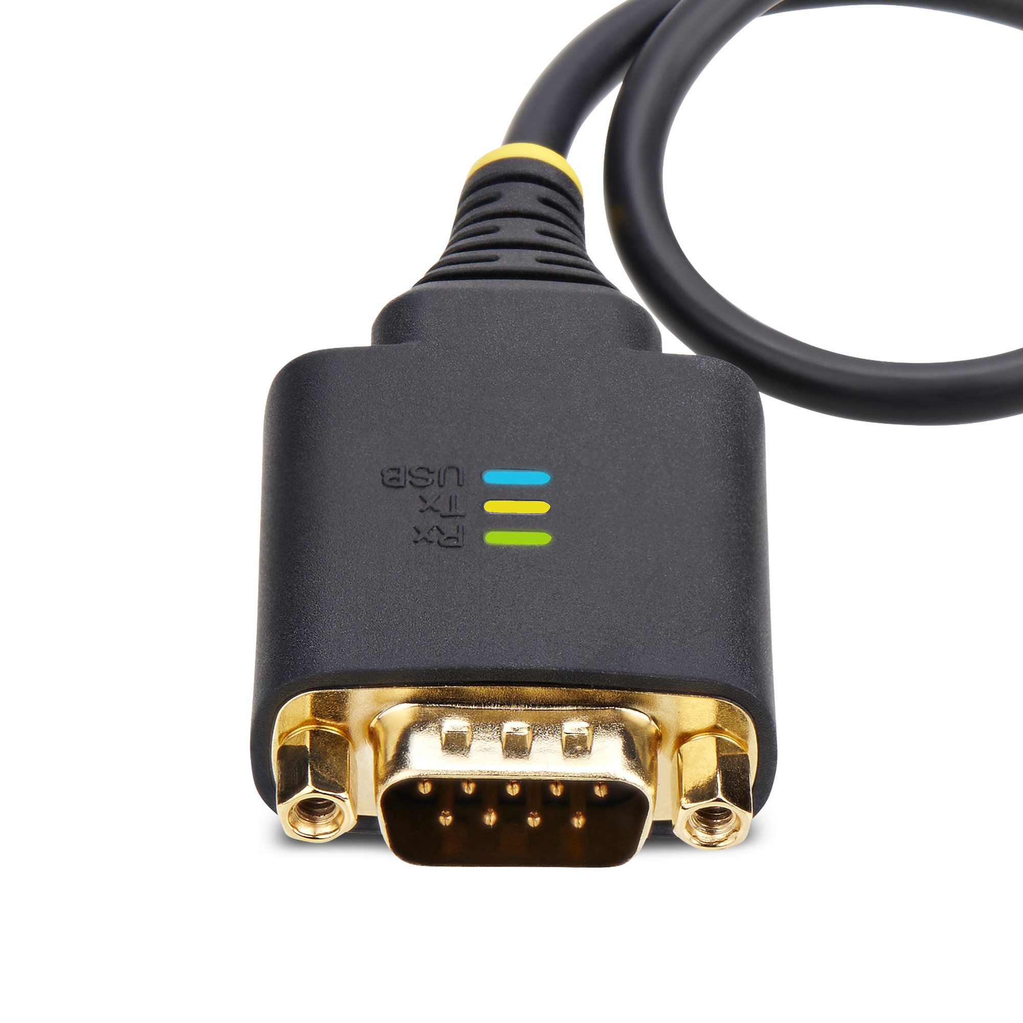 STARTECHCOM 30cm USB auf Seriell Adapter COMRetention FTDI USBA zu DB9 Kabel USB RS232 Wechselbare SchraubenMuttern
