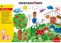EBERHARD FABER EFA Color Fingerfarben farbsortiert 6x 100,0 ml, 6 St