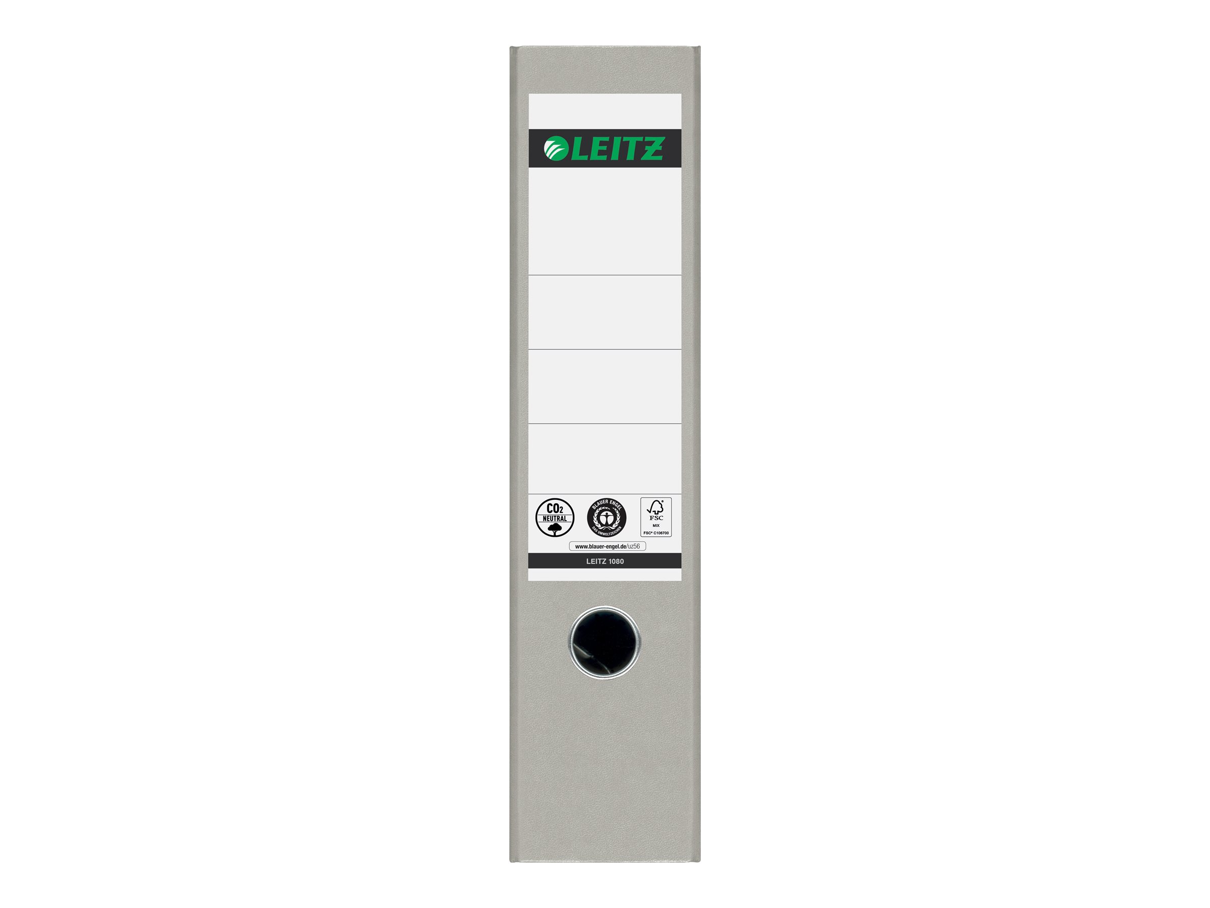 LEITZ 1080 Ordner lichtgrau marmoriert Karton 8,0 cm DIN A4