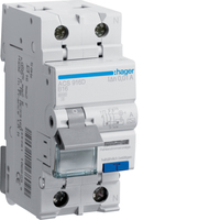 Hager FI/LS-Schalter ACS916D 1P+N 6kA B16A 0,01A A QC&QB