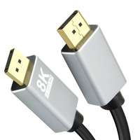 helos Anschlusskabel, DisplayPort SteckerStecker, PREMIUM 8K, 1,0m, schwarz