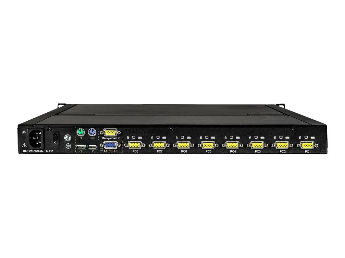 STARTECH.COM 1HE 8 Port Rackmontage VGA KVM Konsole fuer Server Racks - LCD KVM Schublade - 43,18cm 17Zoll