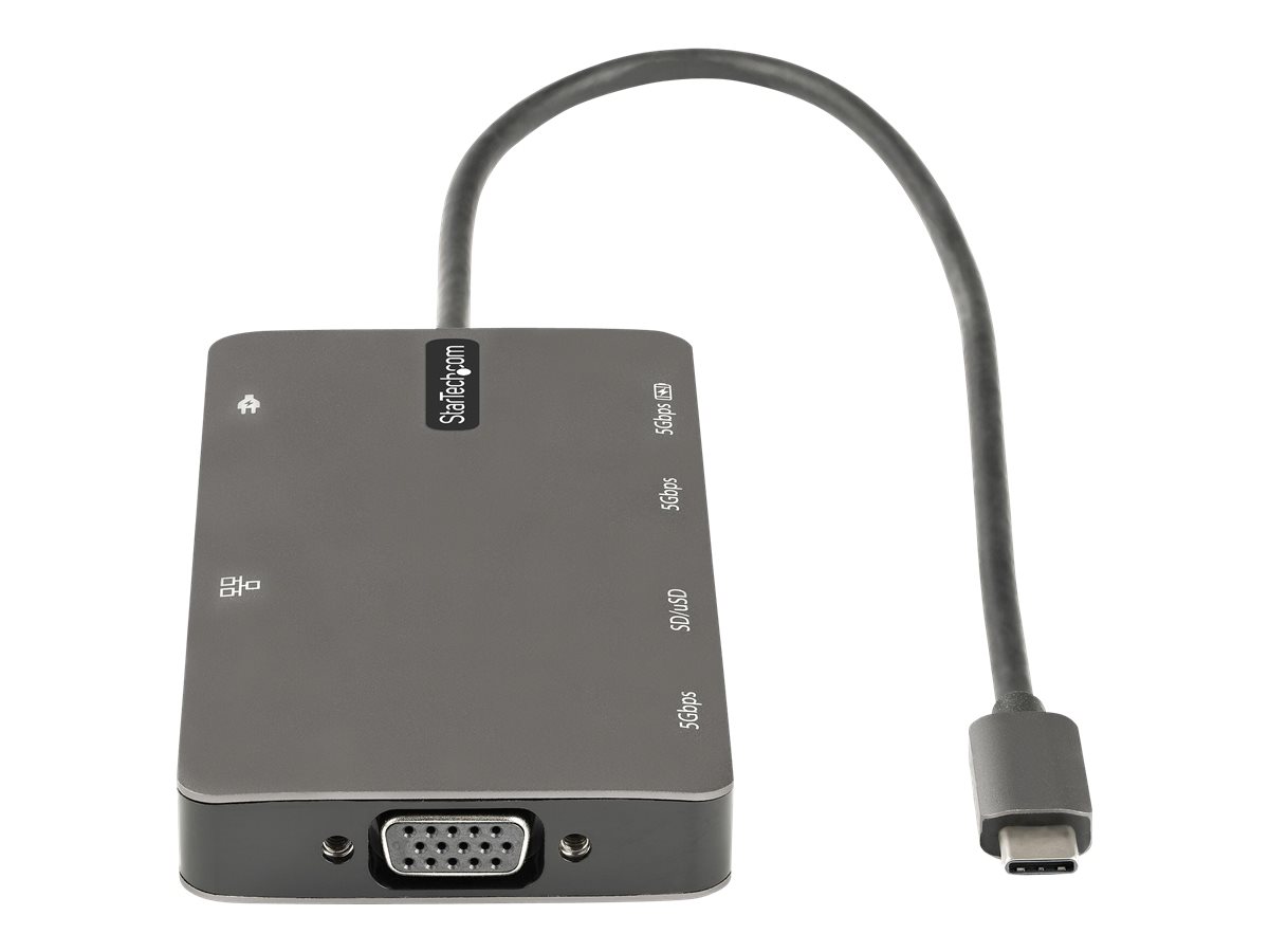 STARTECH.COM USB-C Multiport Adapter USB C auf HDMI 4K 30Hz/VGA Reiseadapter/Docking station USB 3.0 Hub 100W PD SD/Micro SD GbE STARTECH.COM USB-C Multiport Adapter USB C auf HDMI 4K 30Hz/VGA Reiseadapter/Docking station USB 3.0 Hub 100W PD SD/Micro SD GbE