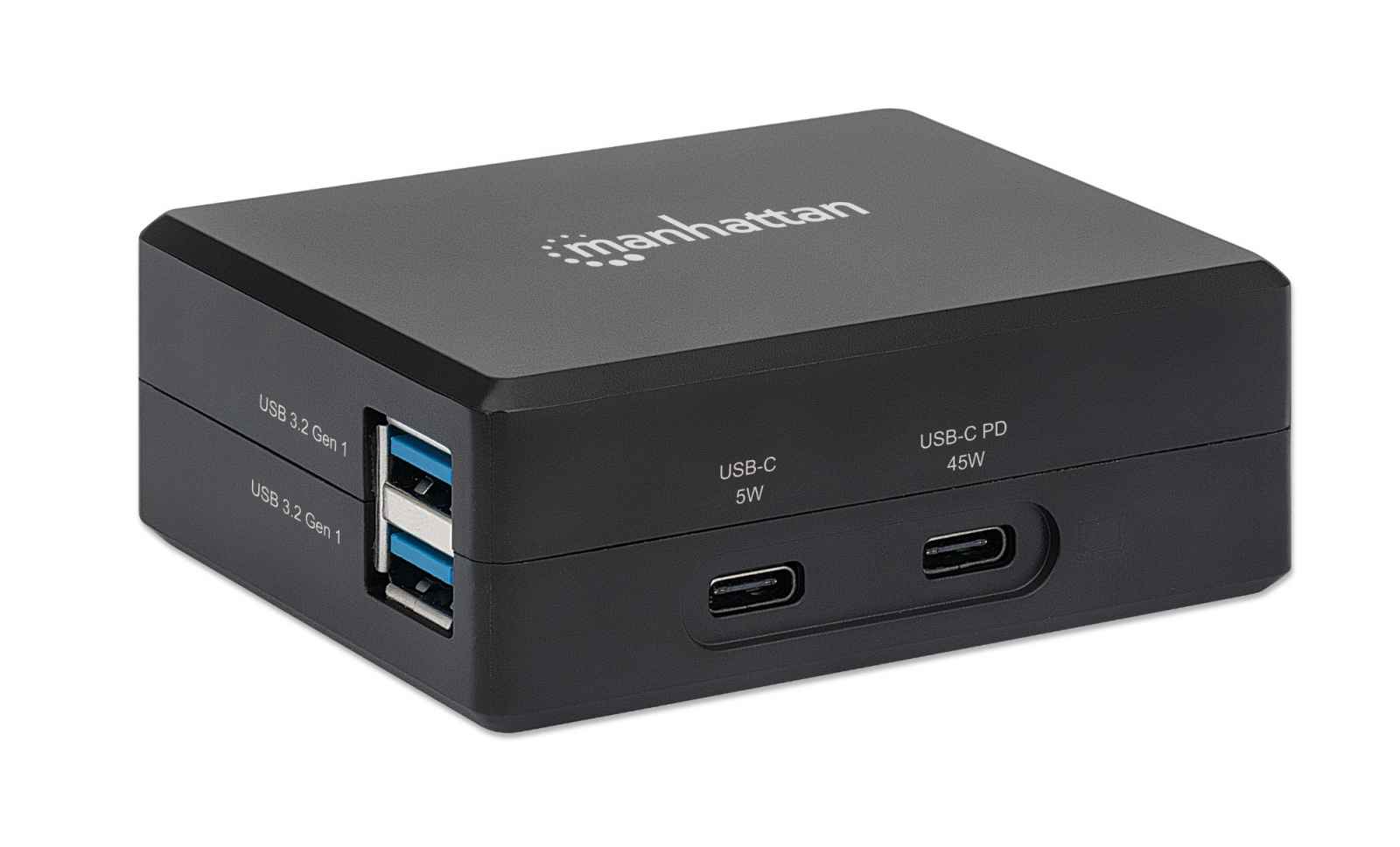 MANHATTAN Smart Video Power DeliveryLadehub 1x HDMI 1x USBC PD 45W 1x USBC 5V1A 2x USB 32 Gen 1 Typ A Port internes Netzteil