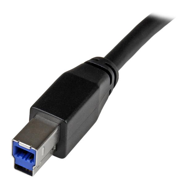 STARTECHCOM 5m Aktives USB 30 USBA auf USBB Kabel USB A zu USB B Anschlusskabel USB 31 Gen 1 5 Gbits