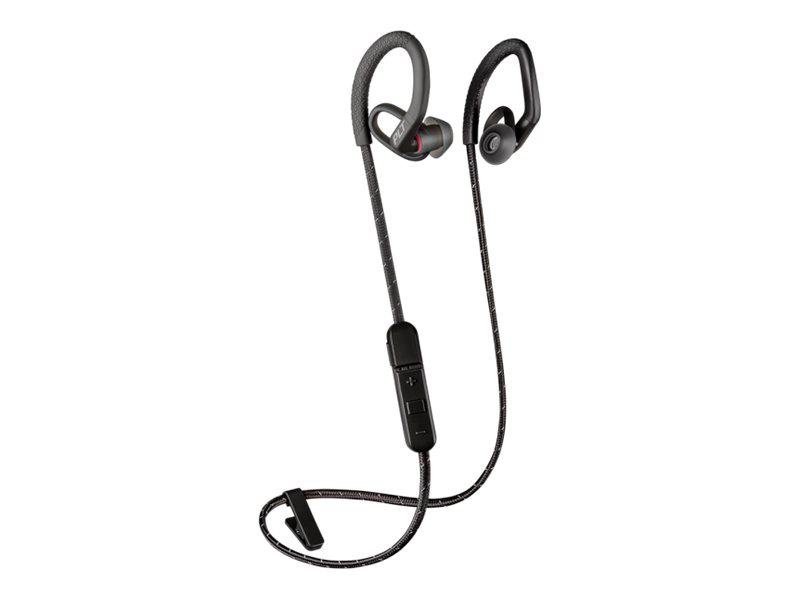 Poly BackBeat Fit 350 - Kopfhörer - Ohrbügel - im Ohr - Sport - Schwarz - Grau - Binaural - SchweiÃresistent - Wasserfest Poly BackBeat Fit 350 - Kopfhörer - Ohrbügel - im Ohr - Sport - Schwarz - Grau - Binaural - SchweiÃresistent - Wasserfest