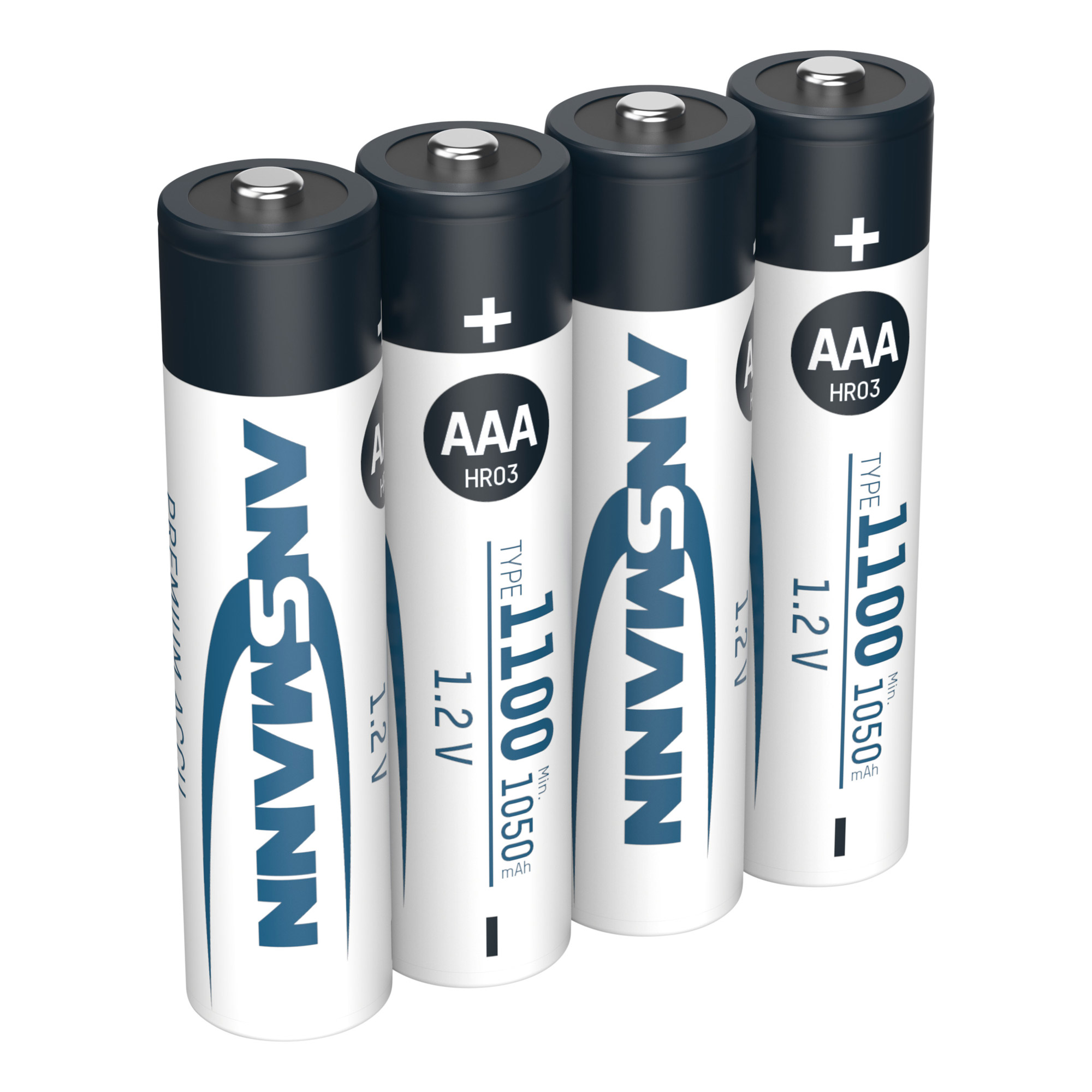 4 ANSMANN Akkus Micro AAA 1.050 mAh