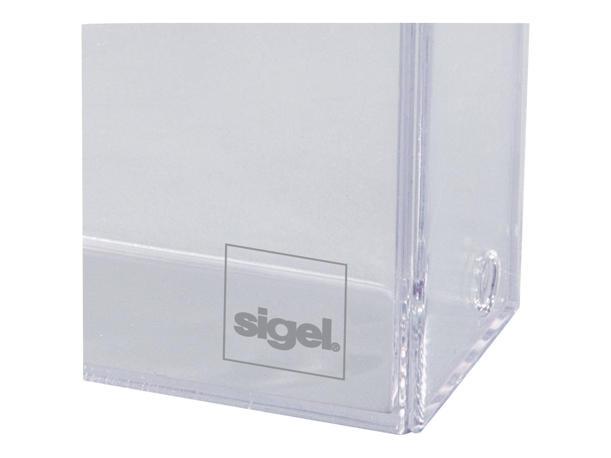 SIGEL Visitenkartenbox glasklar, fuer bis zu 100 Visitenkarten