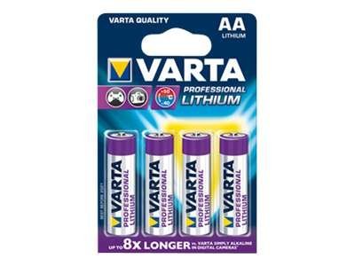4 VARTA Batterien ULTRA LITHIUM Mignon AA 1,5 V 4 VARTA Batterien ULTRA LITHIUM Mignon AA 1,5 V