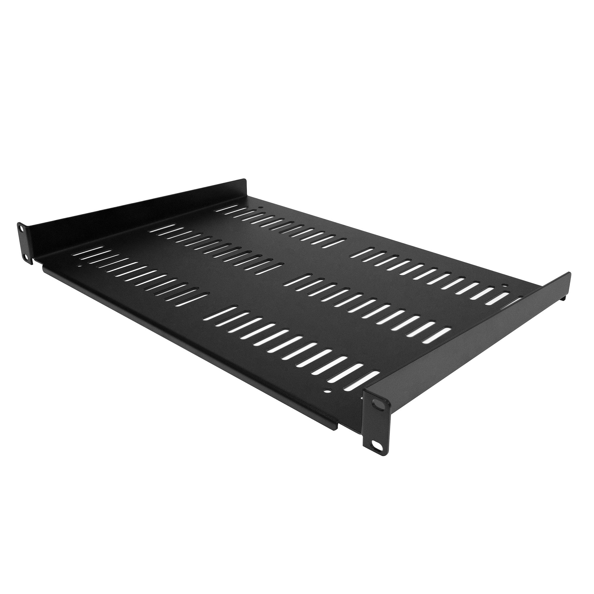STARTECHCOM 1U Server Rack Shelf Universal Vented Rack Mount Cantilever Tray for 19in Network Cabinet Weight Capacity 55lb