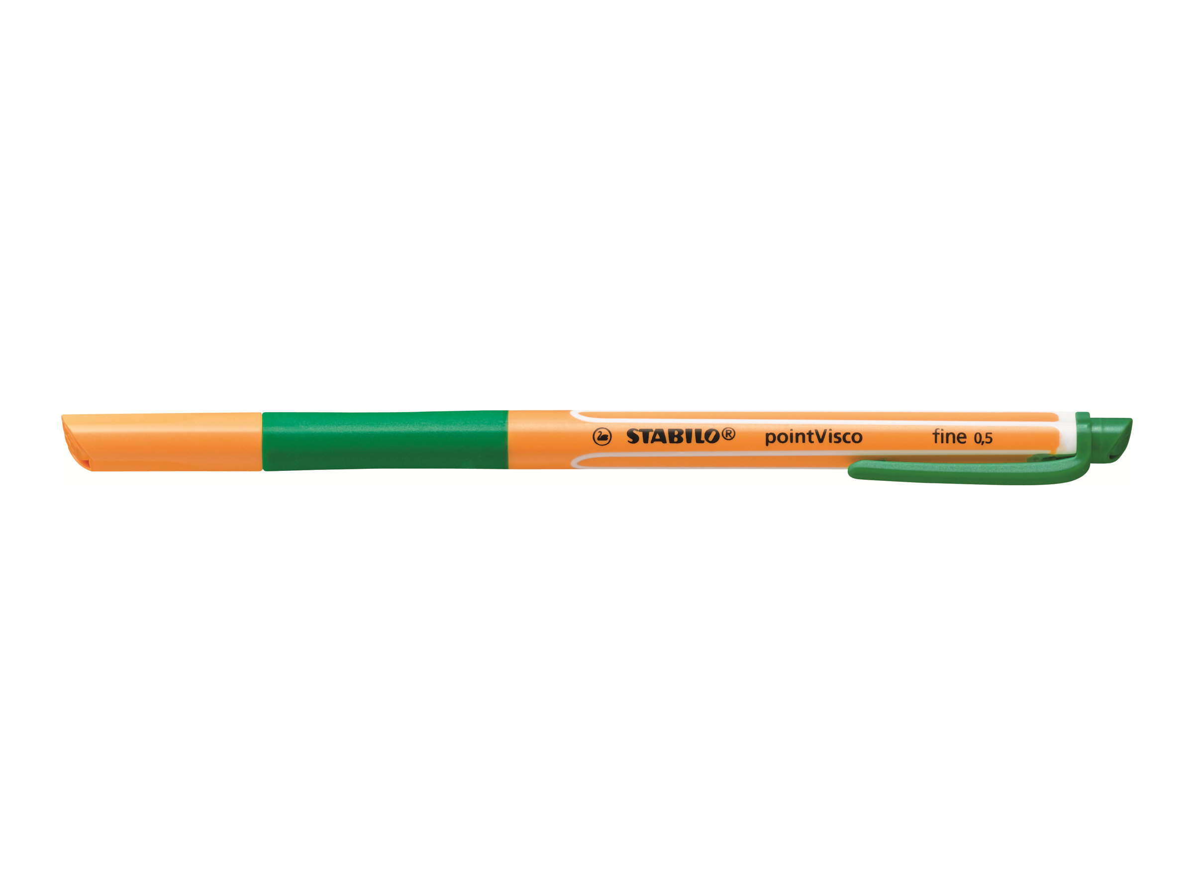 STABILO pointVisco Gelschreiber orange 0,5 mm, Schreibfarbe: gruen, 10 St. STABILO pointVisco Gelschreiber orange 0,5 mm, Schreibfarbe: gruen, 10 St.