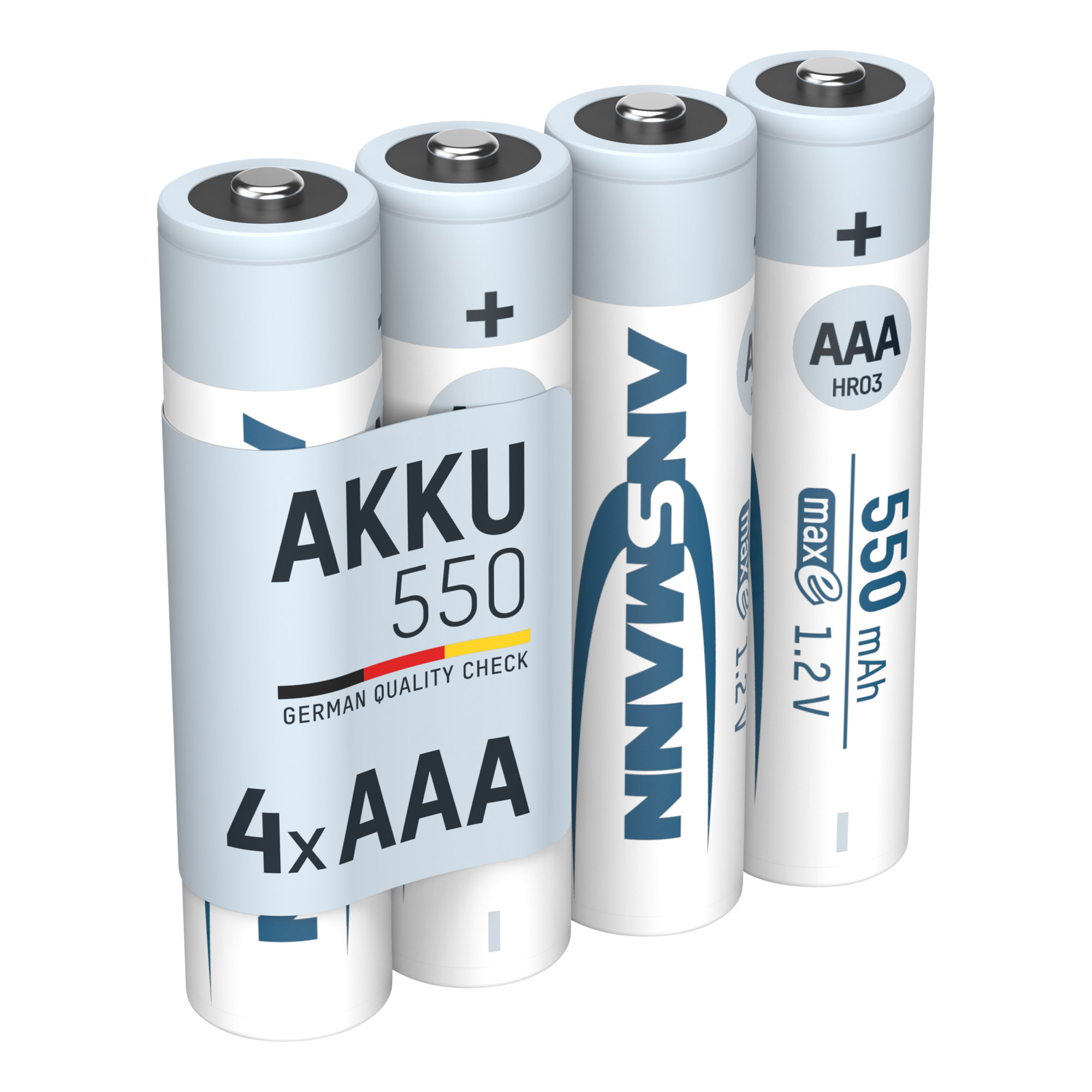 4 ANSMANN Akkus maxE Micro AAA 550 mAh