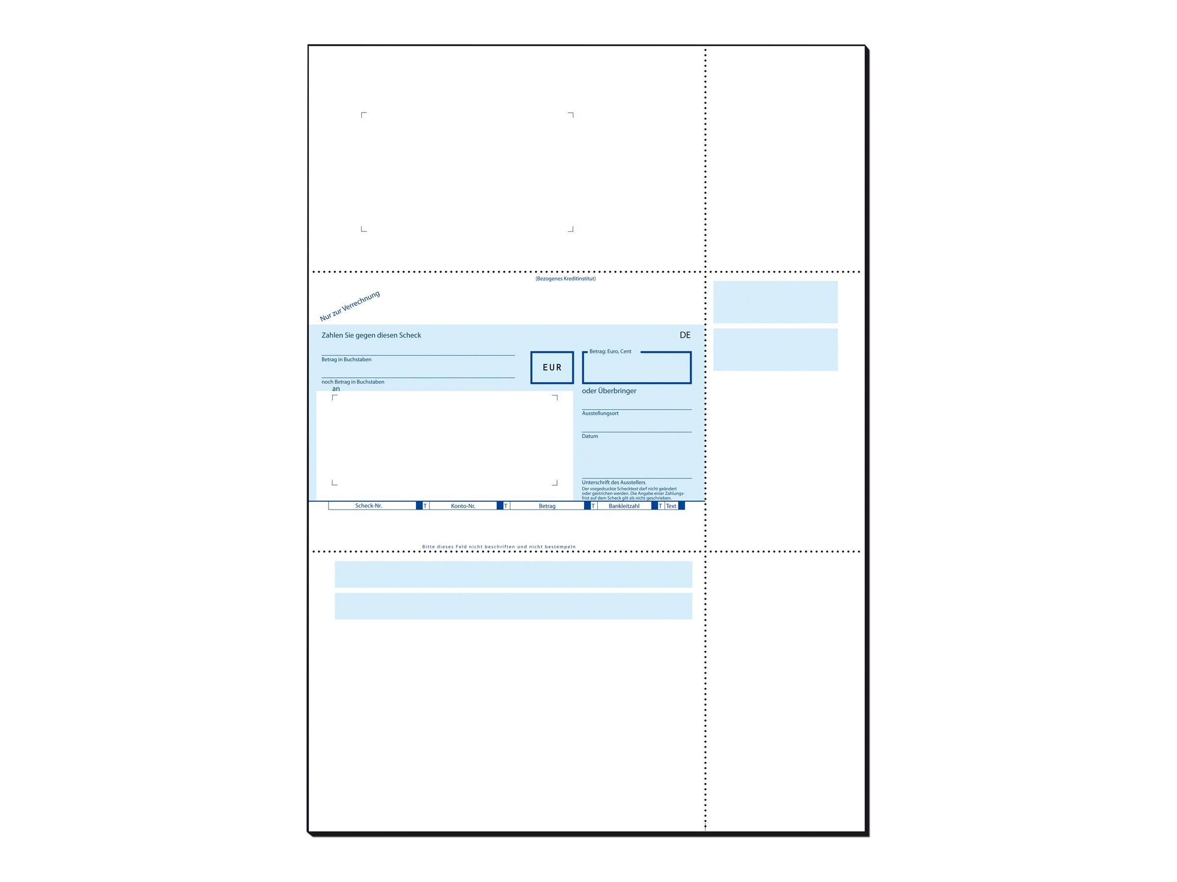SIGEL SEPAVerrechnungsscheck Bankformulare ZV532, 250 Blatt