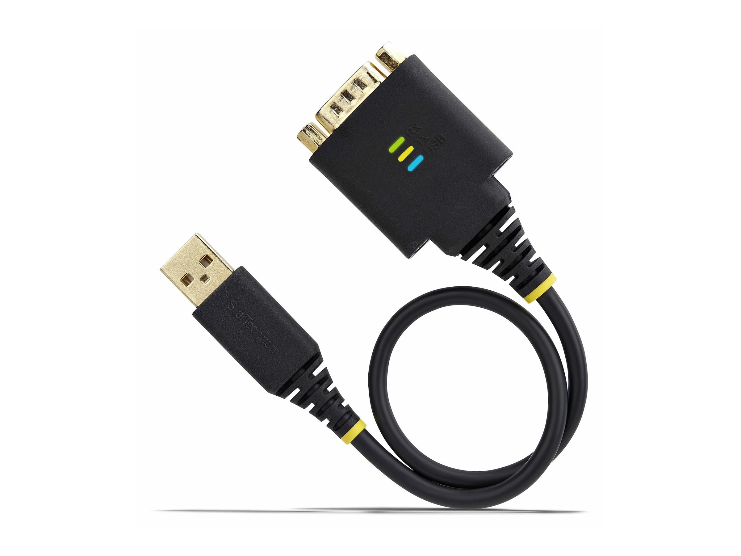 STARTECH.COM 30cm USB auf Seriell Adapter COM-Retention FTDI USB-A zu DB9 Kabel USB RS232 Wechselbare Schrauben/Muttern