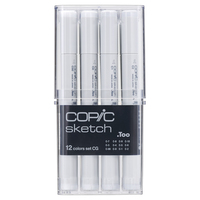 COPIC® Sketch Cool Grey Layoutmarker-Set farbsortiert 1,0 + 6,0 mm, 12 St. COPIC® Sketch Cool Grey Layoutmarker-Set farbsortiert 1,0 + 6,0 mm, 12 St.