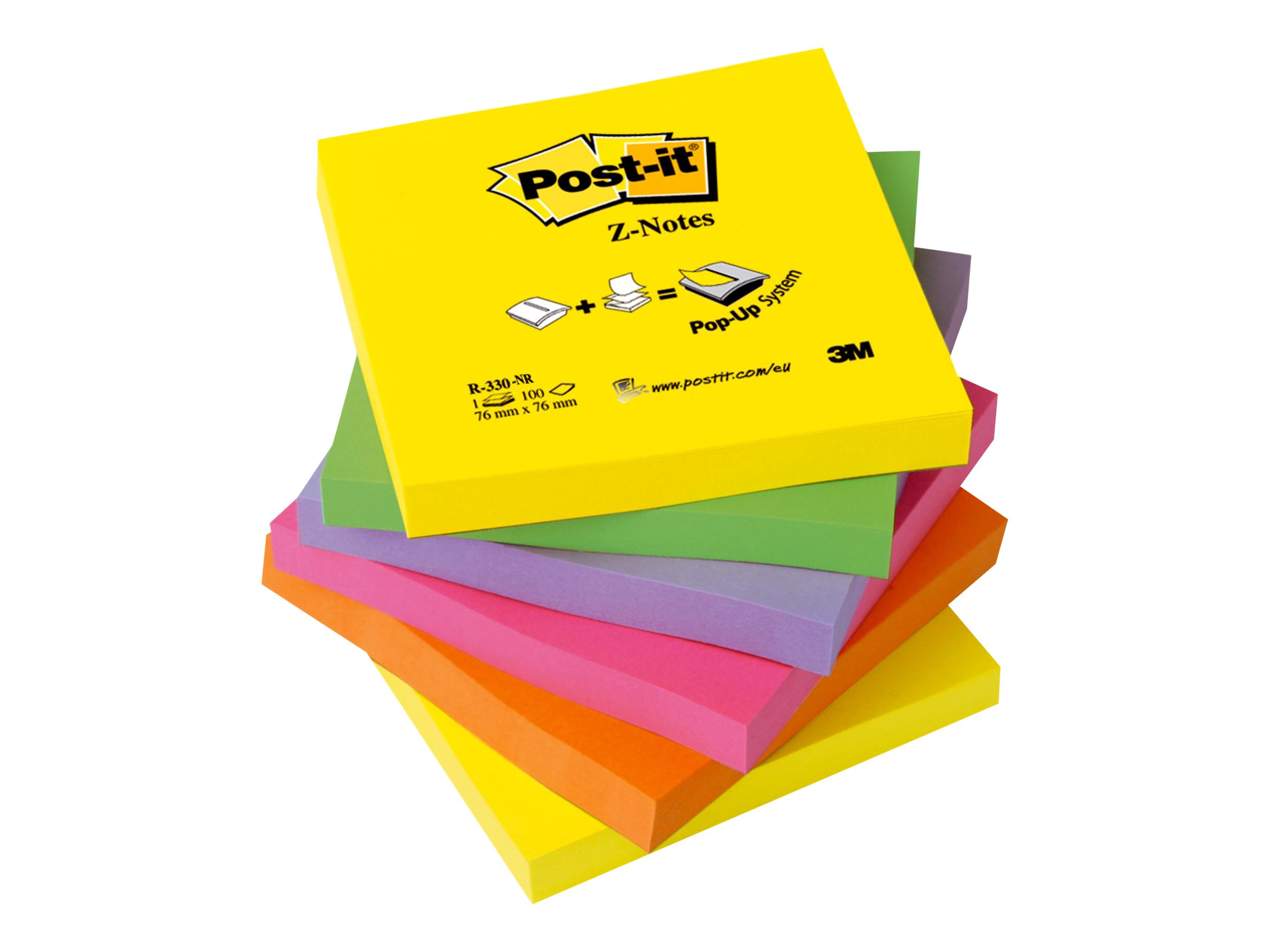 Post-it® Z-Notes Haftnotizen R330NR farbsortiert, 6 Bloecke Post-it® Z-Notes Haftnotizen R330NR farbsortiert, 6 Bloecke