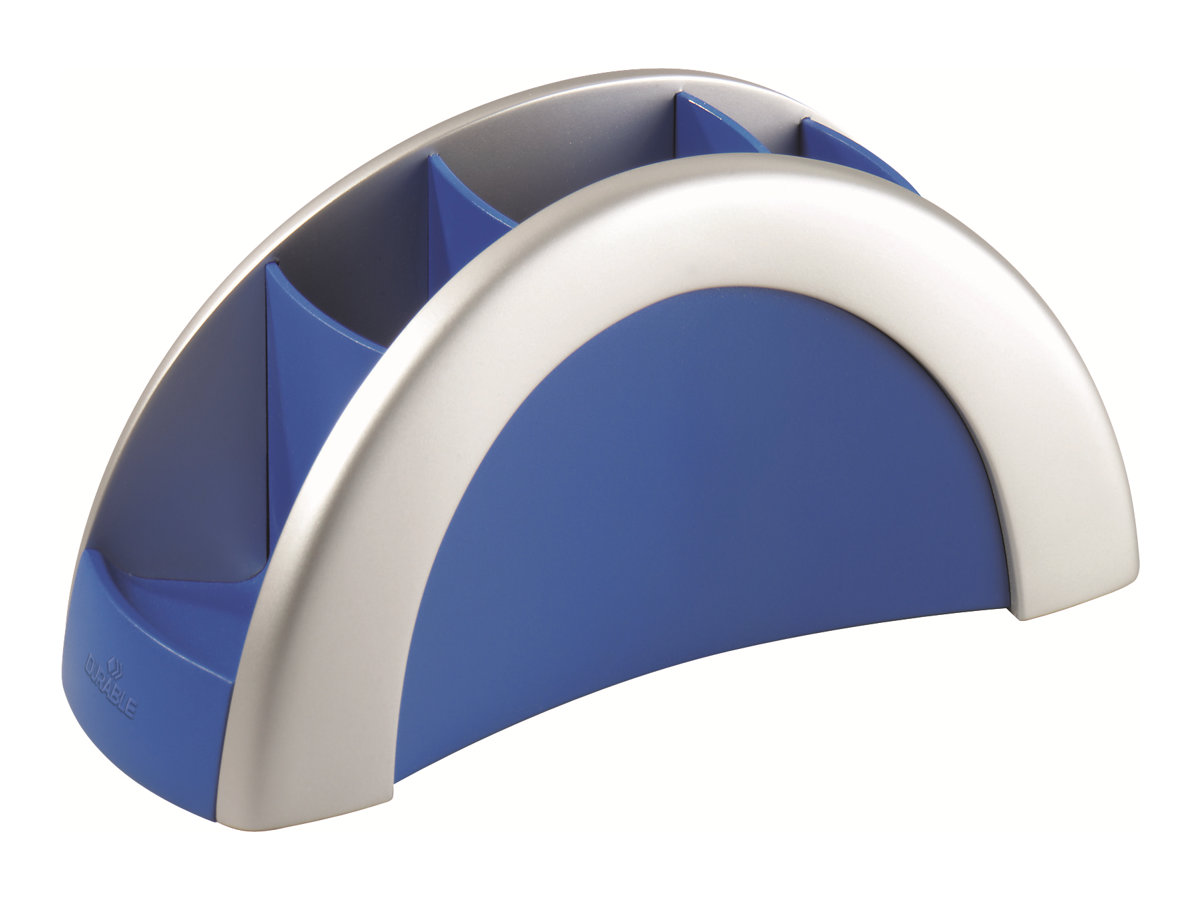 DURABLE Stiftehalter VEGAS silber/blau Kunststoff 5 Faecher 20,5 x 9,0 x 8,0 cm