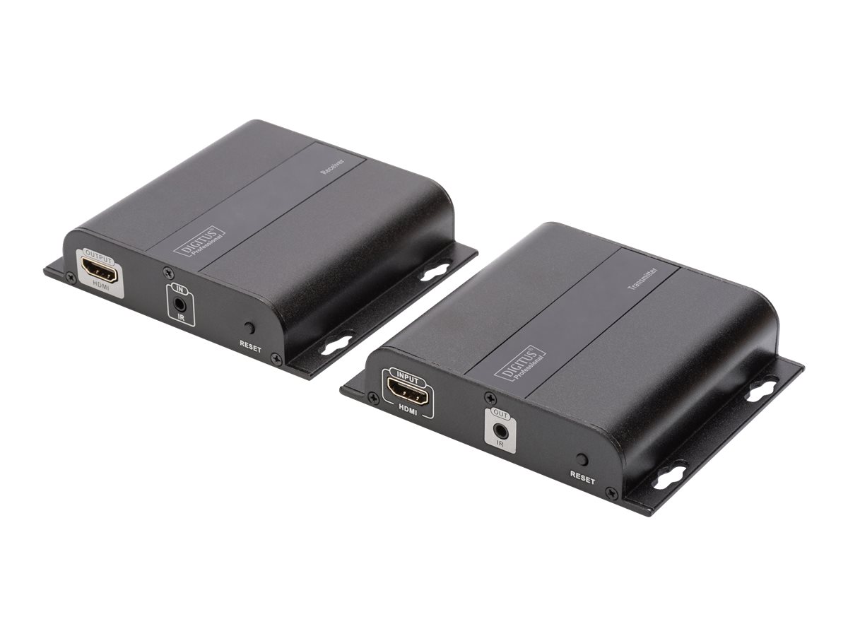 DIGITUS 4K HDMI Extender Set ueber IP via Netzwerkkabel CAT 5/5e/6/7 4K2K/30Hz schwarz DIGITUS 4K HDMI Extender Set ueber IP via Netzwerkkabel CAT 5/5e/6/7 4K2K/30Hz schwarz
