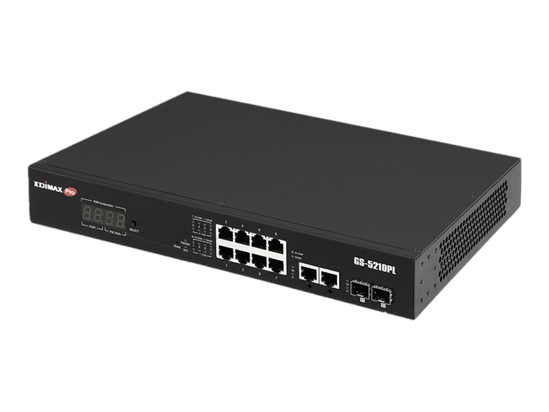 Edimax ueberwachungs-VLAN 12-Port Gigabit PoE+ Web Smart Switch fuer Langstrecken Edimax ueberwachungs-VLAN 12-Port Gigabit PoE+ Web Smart Switch fuer Langstrecken