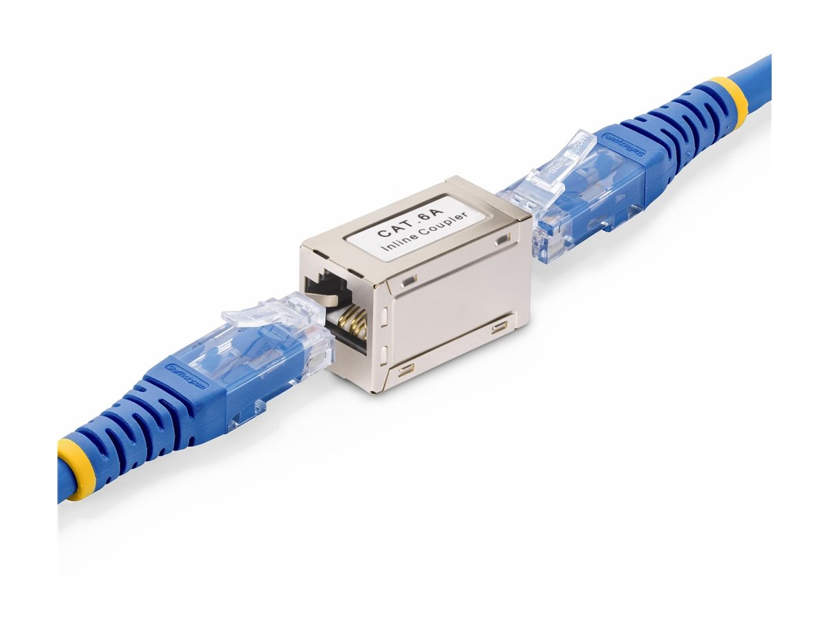 STARTECH.COM Geschirmte Cat 6A Kupplung RJ45 Coupler Cat6a Lankabel Verlängerung F/F Netzwerkkabelverlängerung/Verbinder