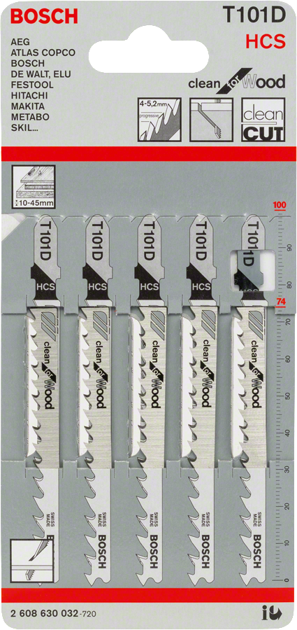 Bosch Clean for Wood T 101 D Stichsägeblatt