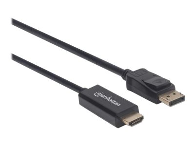 MANHATTAN 4K60Hz DisplayPort auf HDMI-Kabel DisplayPort-Stecker auf HDMI-Stecker 1,8 m schwarz