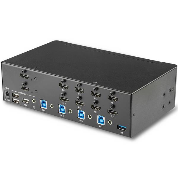 STARTECHCOM KVM Switch HDMI 4 Port 4K 30 Hz KVM Extender für HDMI KVM HDMI Umschalter