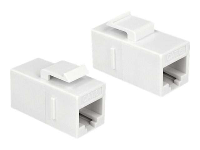 Delock Keystone Modul RJ45 Buchse > RJ45 Buchse Cat.6 UTP wei? Delock Keystone Modul RJ45 Buchse > RJ45 Buchse Cat.6 UTP wei?