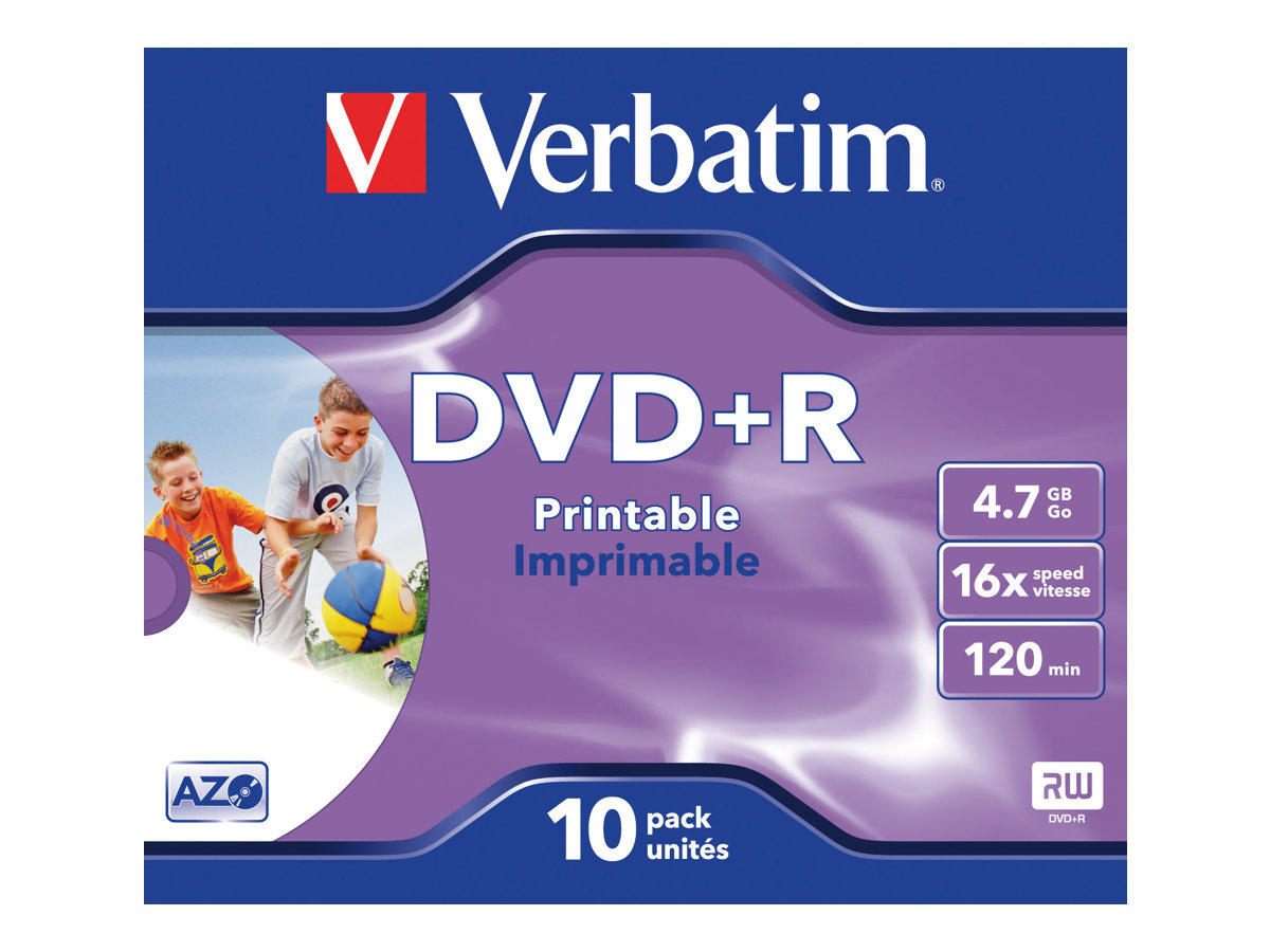 VERBATIM DVD+R 4.7GB 16x IW (10) JC VERBATIM DVD+R 4.7GB 16x IW (10) JC