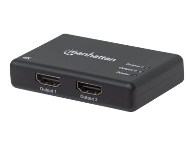 MANHATTAN 4K 2-Port HDMI-Splitter 4K30Hz Stromversorgung ueber Netzteil schwarz MANHATTAN 4K 2-Port HDMI-Splitter 4K30Hz Stromversorgung ueber Netzteil schwarz