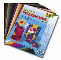 folia Bastelwellpappe E-Welle farbsortiert 1 Pack folia Bastelwellpappe E-Welle farbsortiert 1 Pack