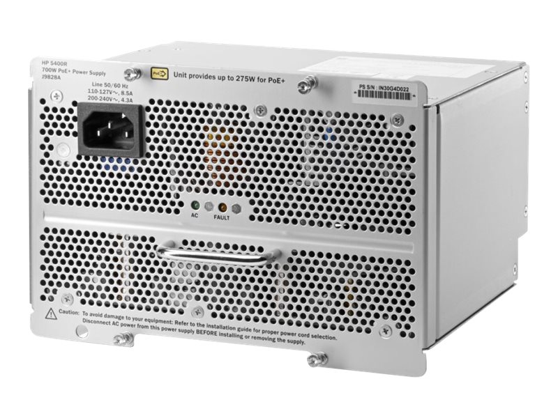 HPE 5400R 700W PoE+ zl2 Power Supply HPE 5400R 700W PoE+ zl2 Power Supply