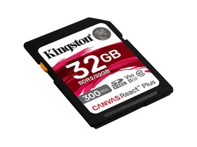 KINGSTON 32GB Canvas React Plus SDHC UHS-II 300R/260W U3 V90 for Full HD/4K/8K
