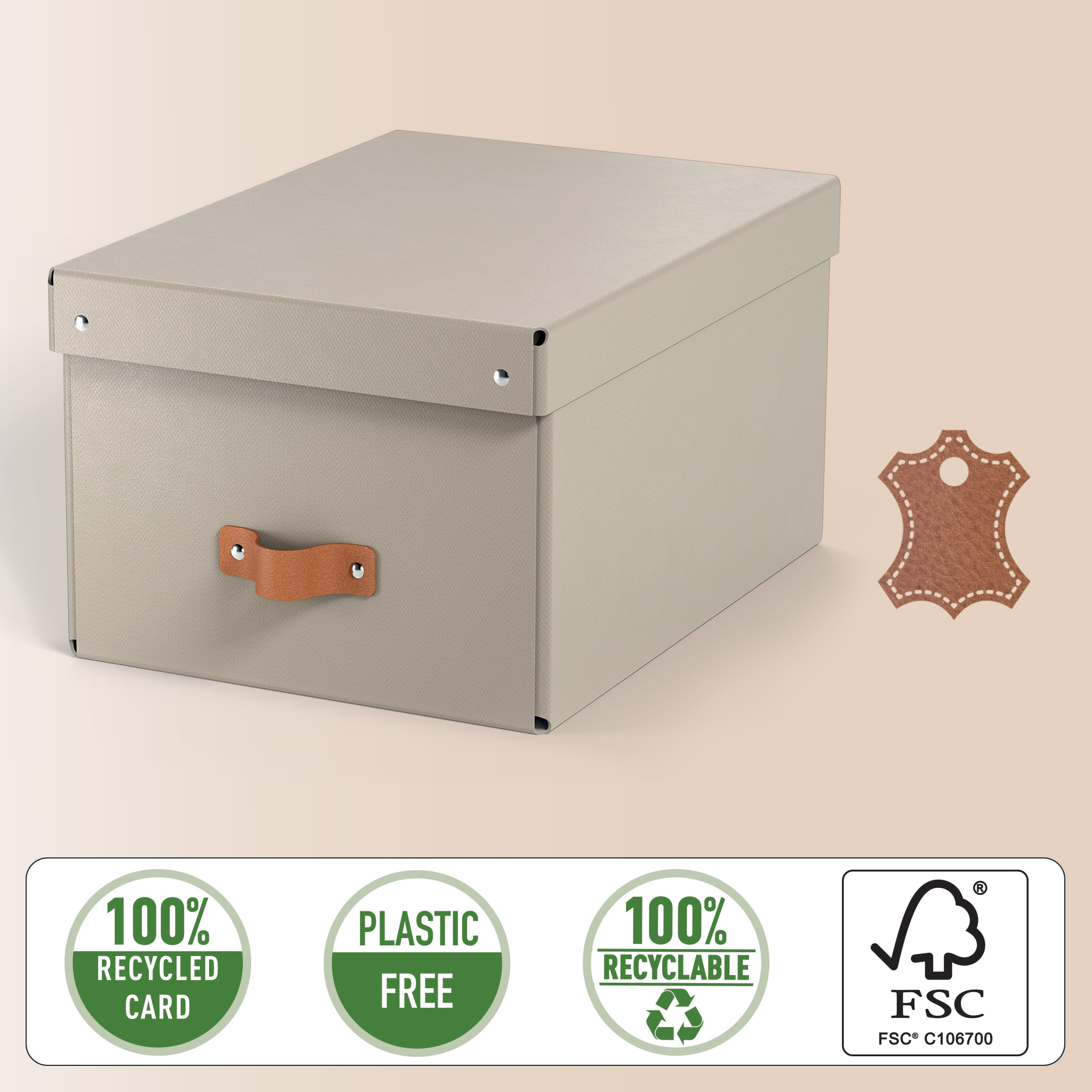 Esselte Leitz Puro Aufbewahrungsbox 17 l beige