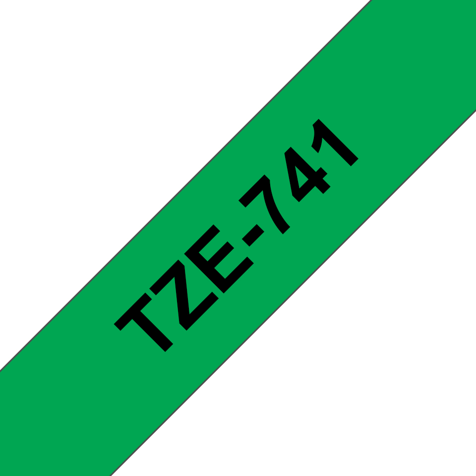 TZE741 BROTHER PT Schriftband 18mm gruen
