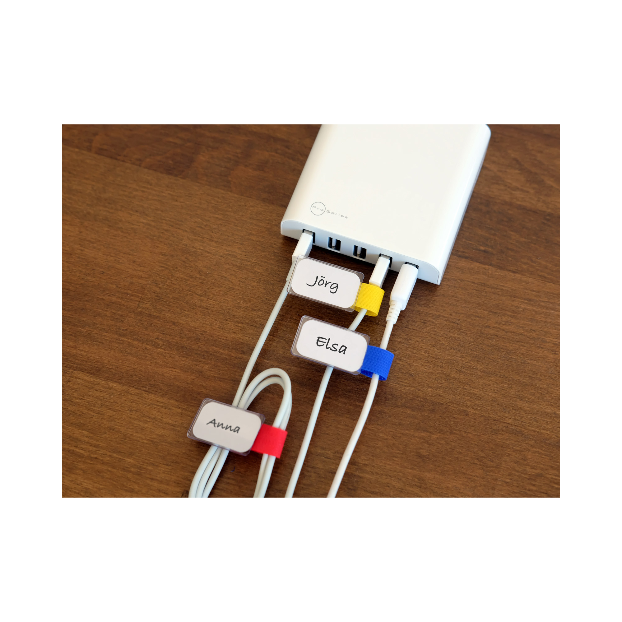 10 LABEL THE CABLE Klettkabelbinder MINI TAGS farbsortiert